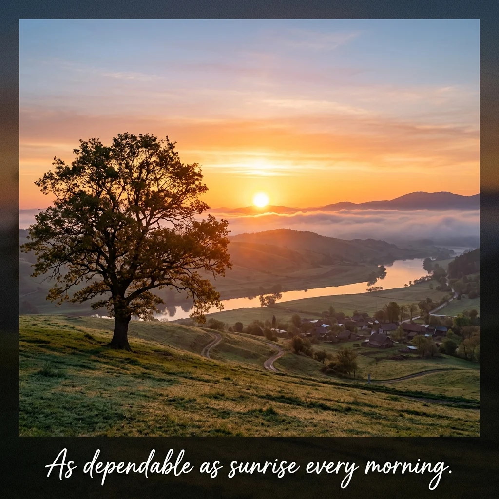 As dependable as sunrise every morning