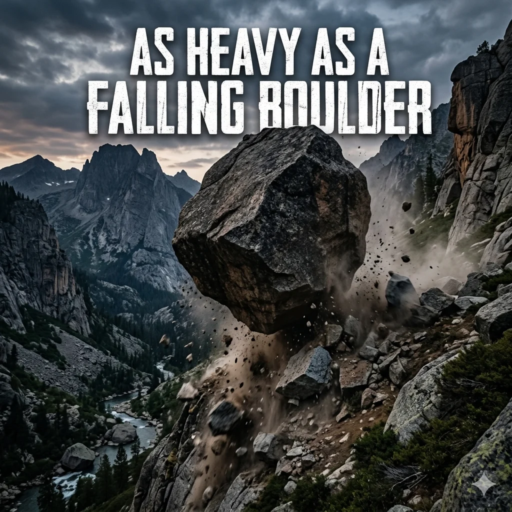 As Heavy as a Falling Boulder 