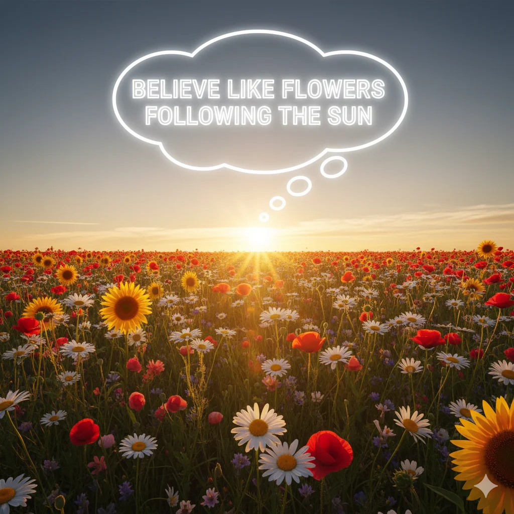 Believe like Flowers Following the Sun
