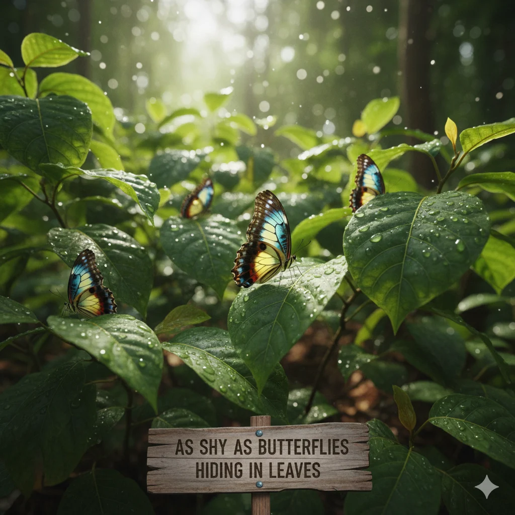 As Shy as Butterflies Hiding in Leaves