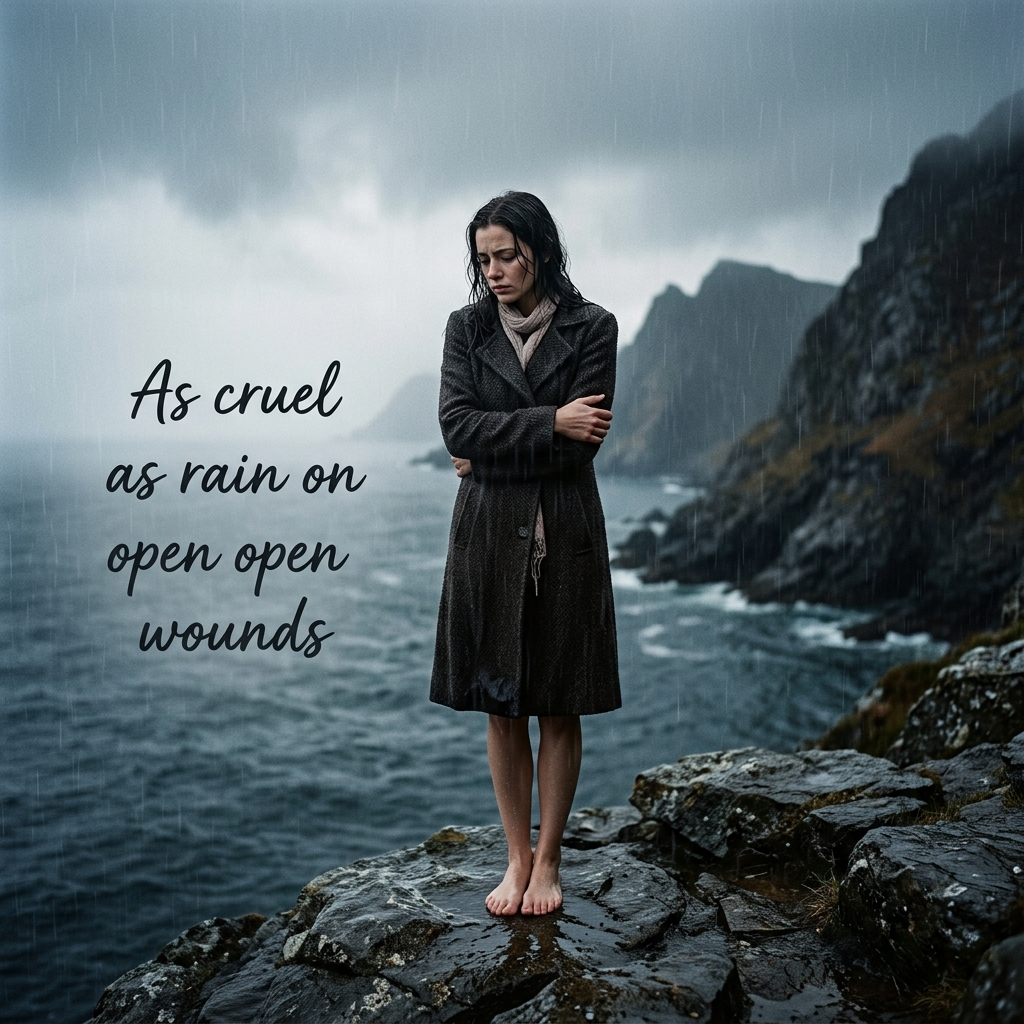 As cruel as rain on open wounds