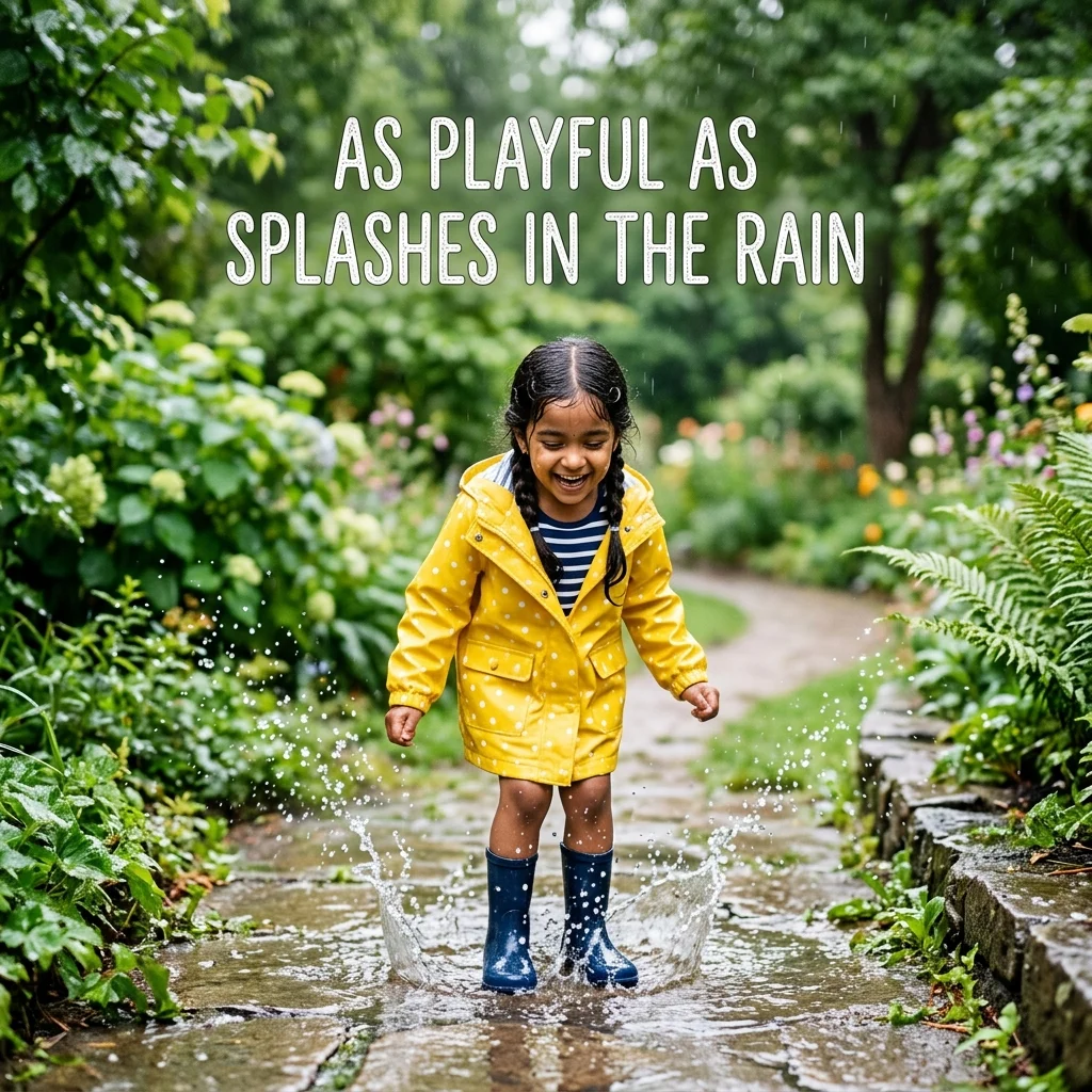 As playful as splashes in the rain