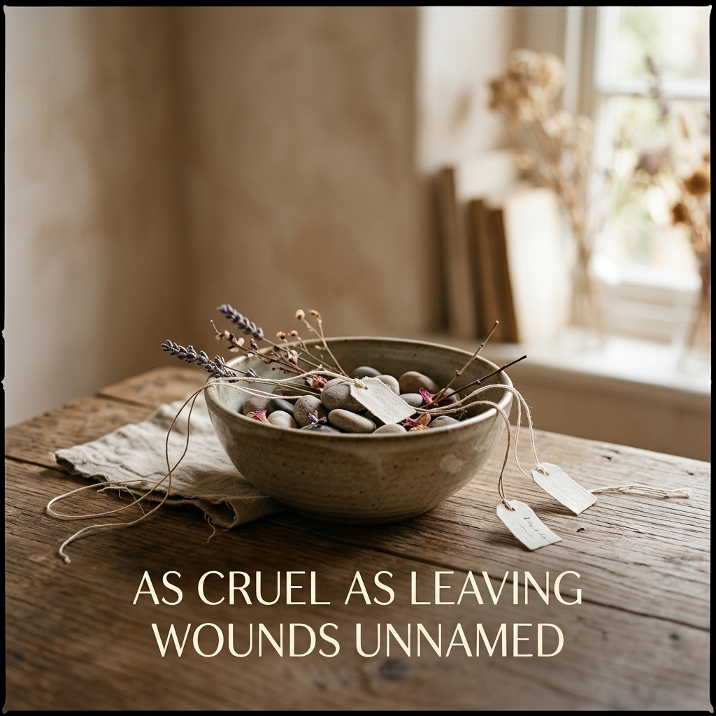 As cruel as leaving wounds unnamed