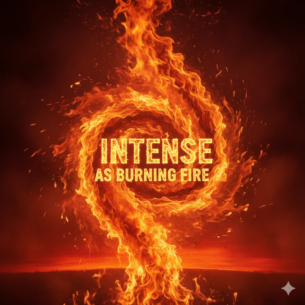As intense as burning fire