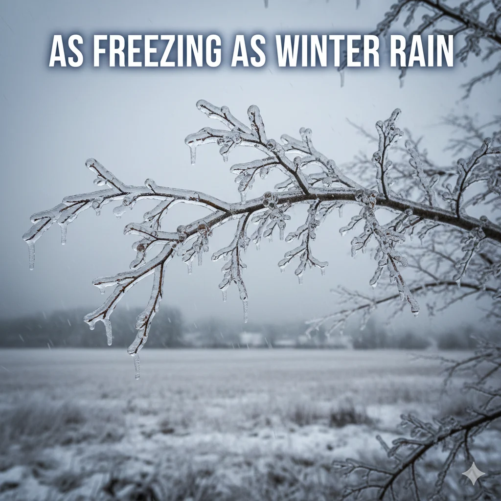 As freezing as winter rain