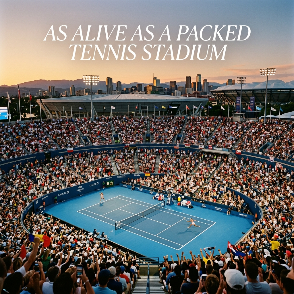 As alive as a packed tennis stadium