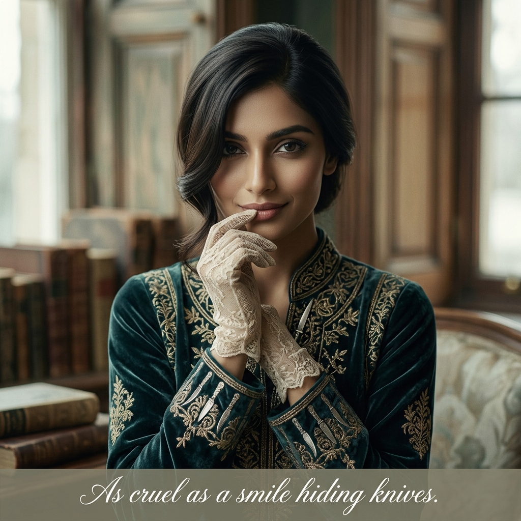 As cruel as a smile hiding knives