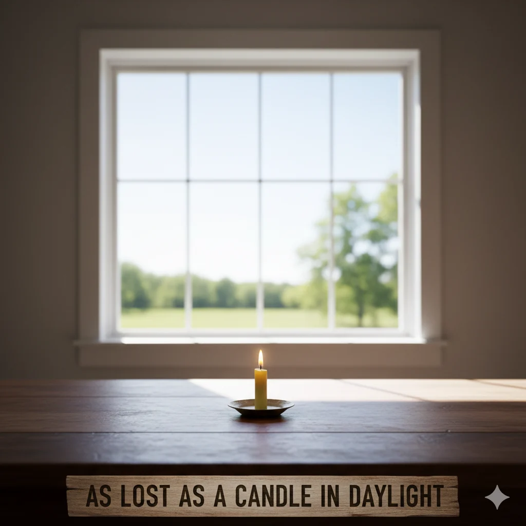 As Lost as a Candle in Daylight