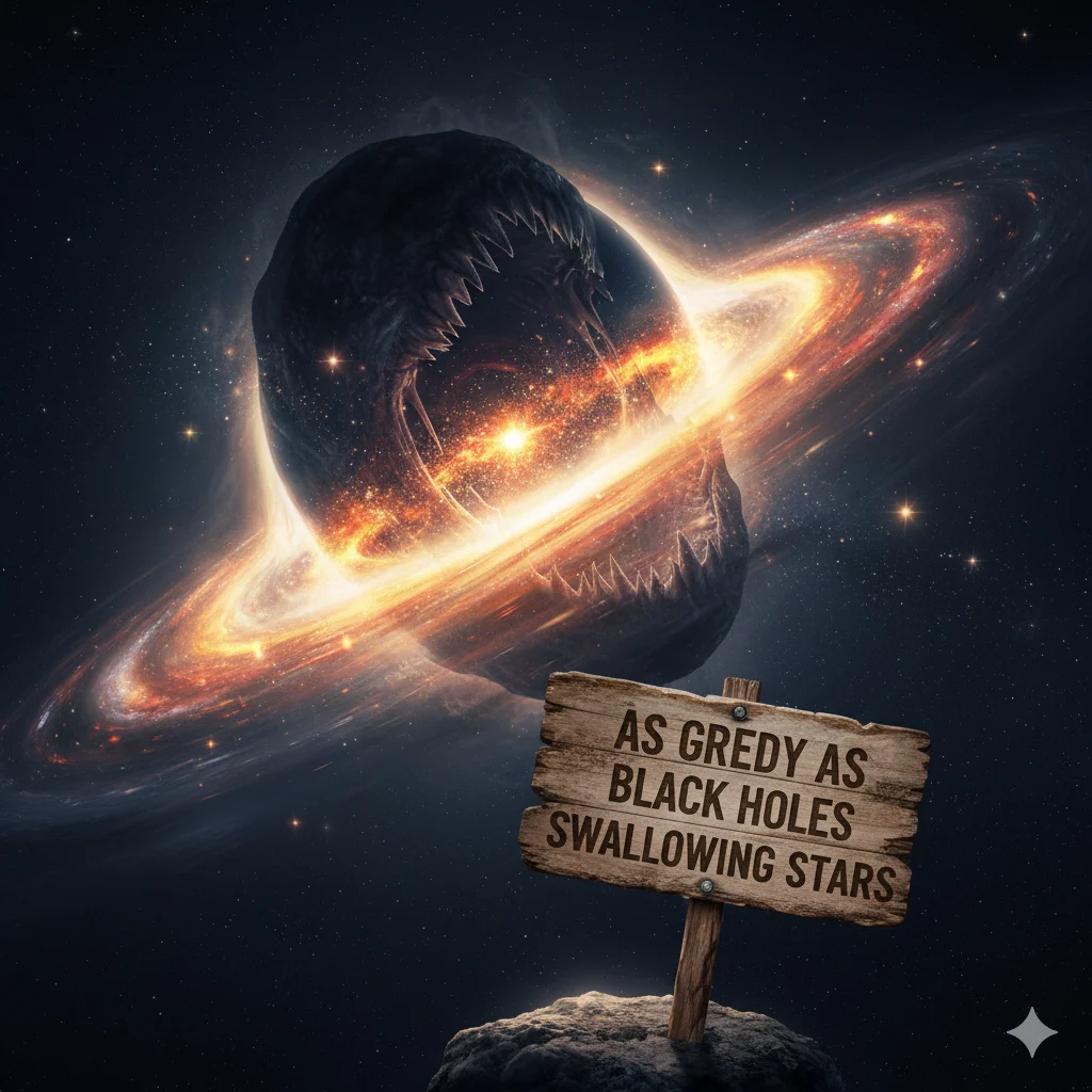 As Greedy as Black Holes Swallowing Stars