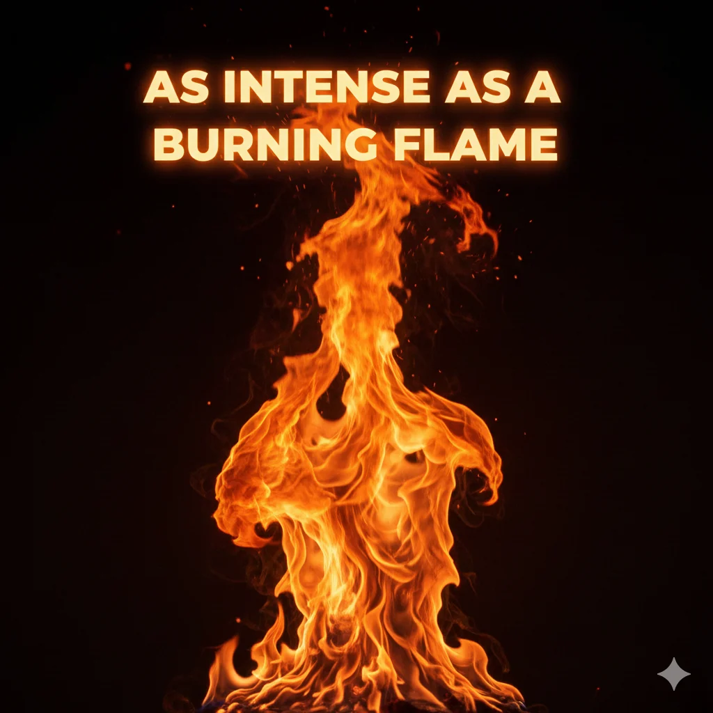 As intense as a burning flame 