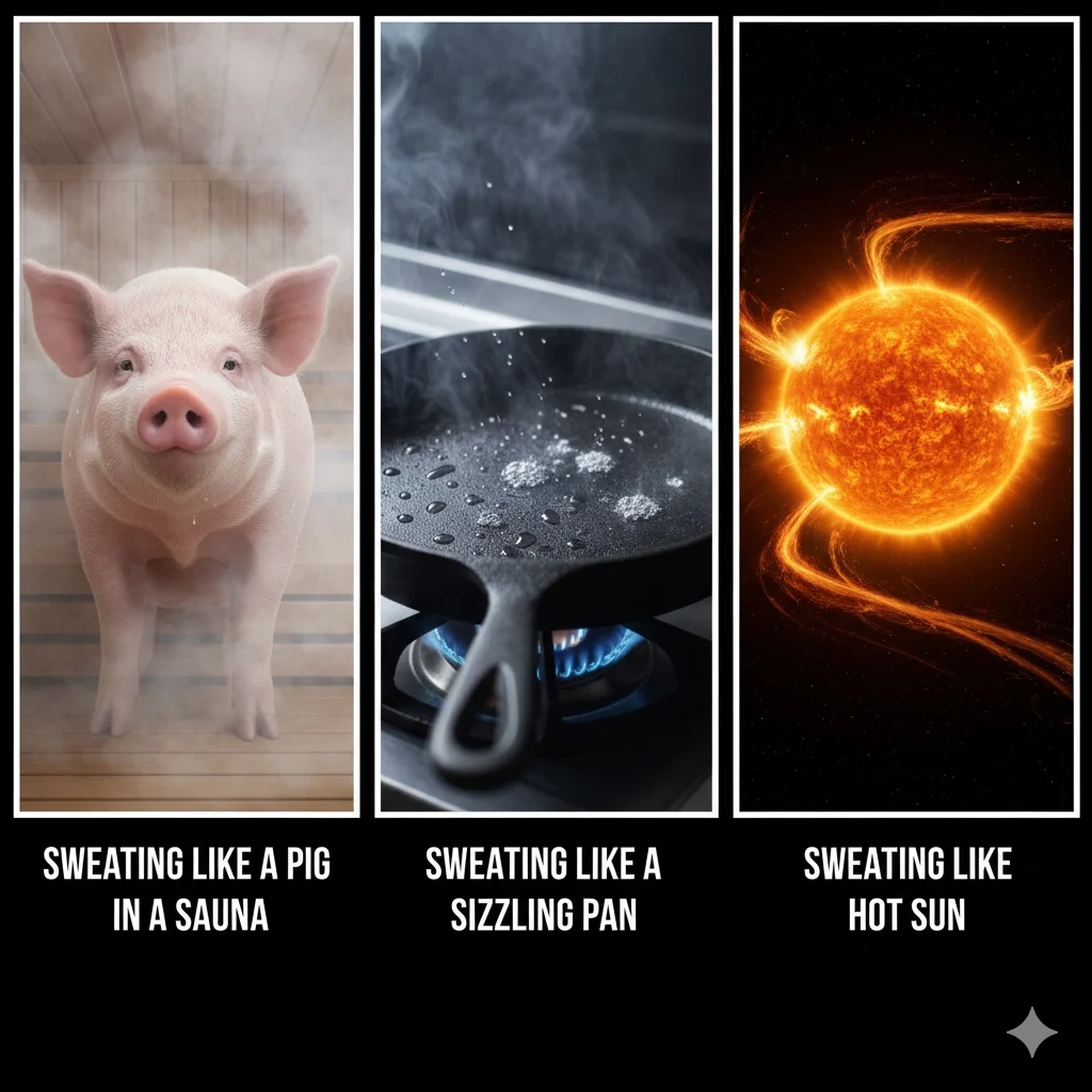 Similes for Sweating