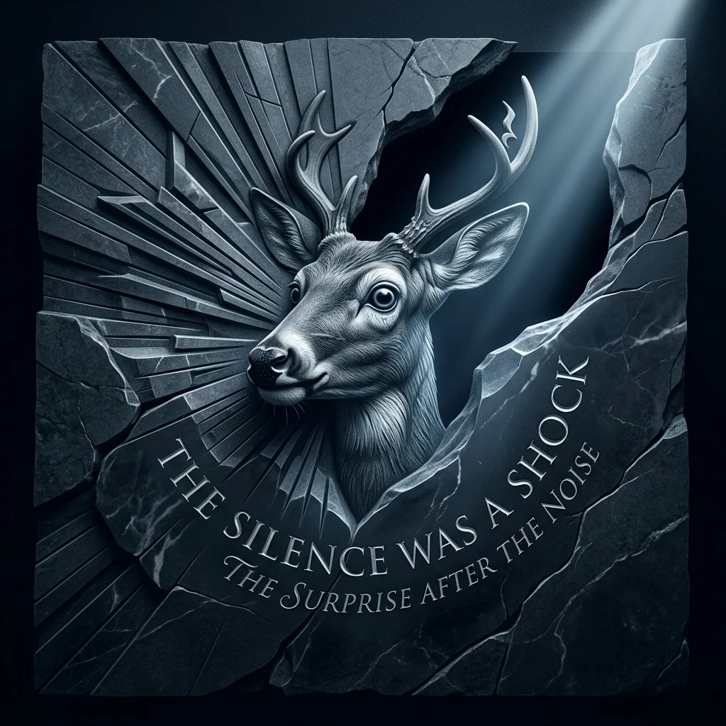 As surprised as silence after noise