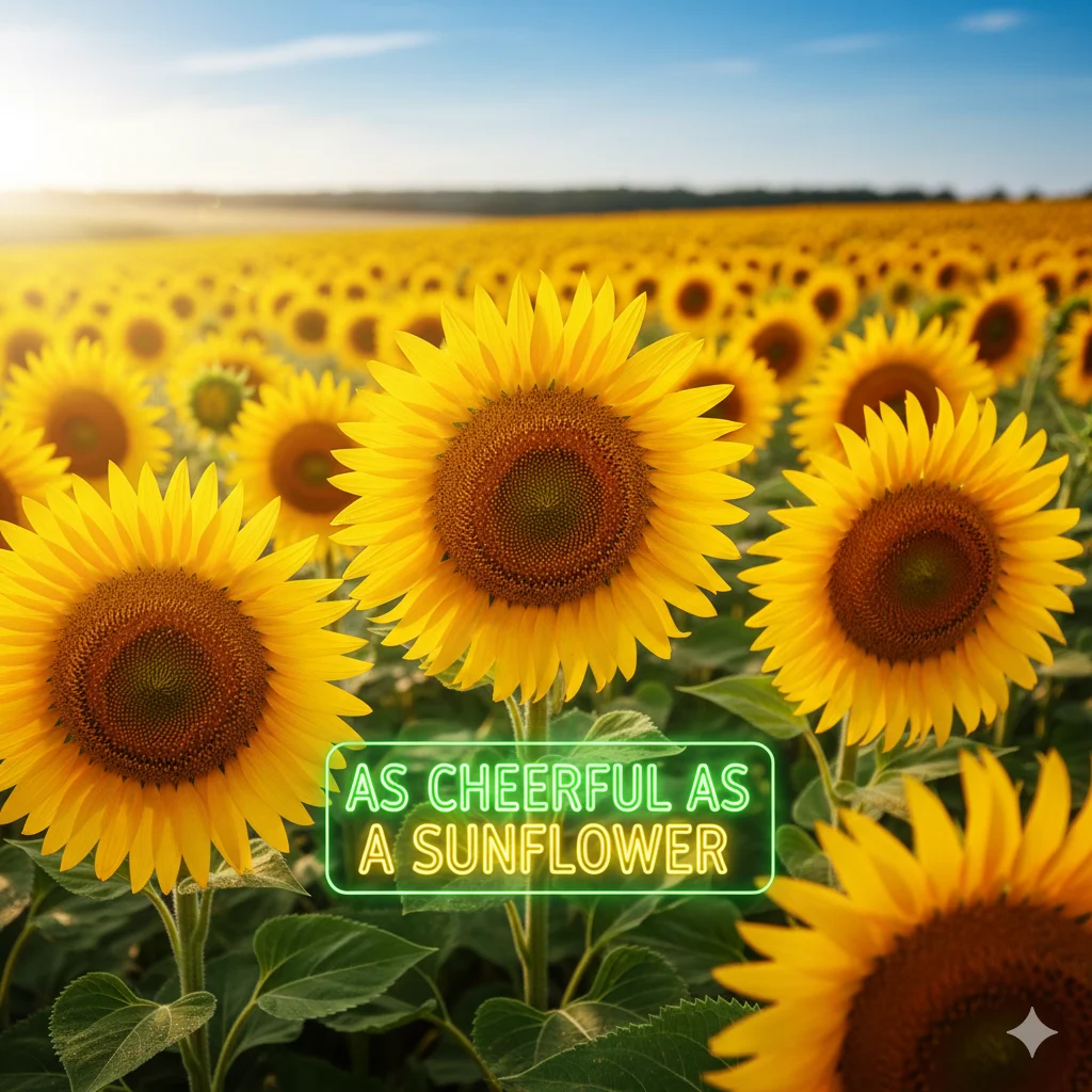 As cheerful as a sunflower