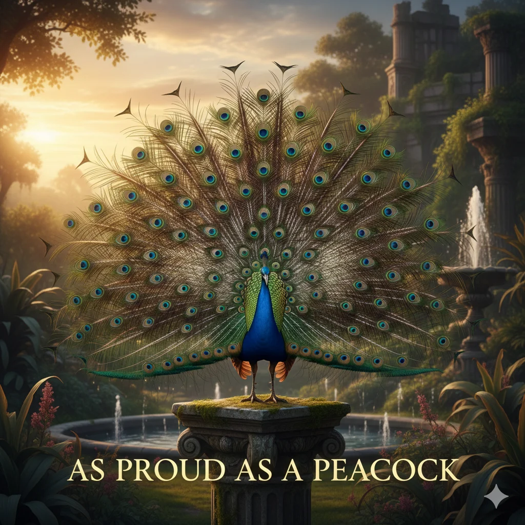 As proud as a peacock