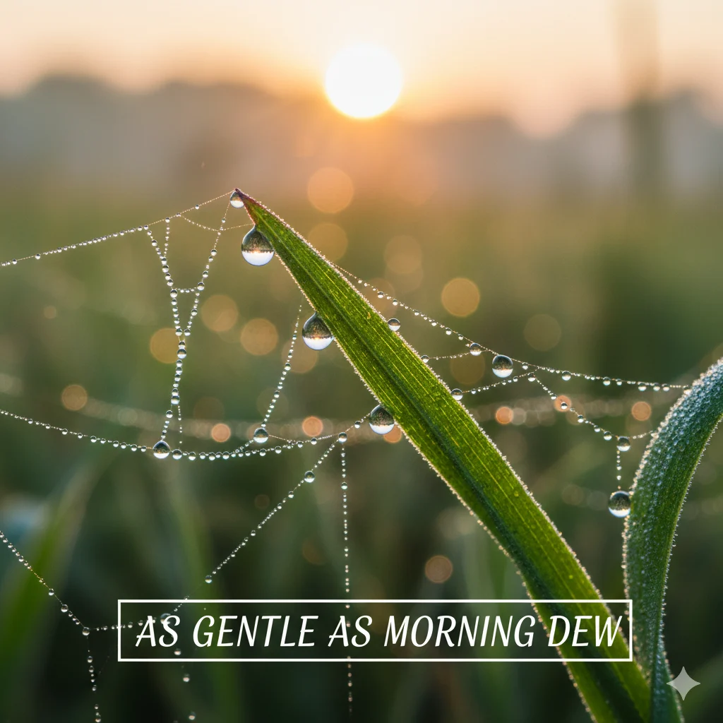 As gentle as morning dew