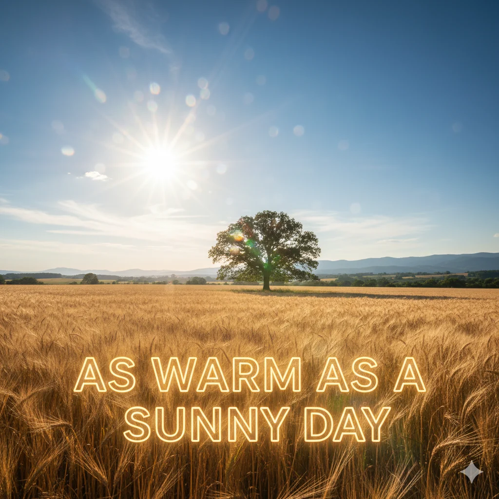 As warm as a sunny day 