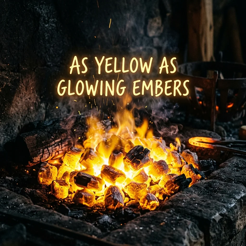 As yellow as glowing embers