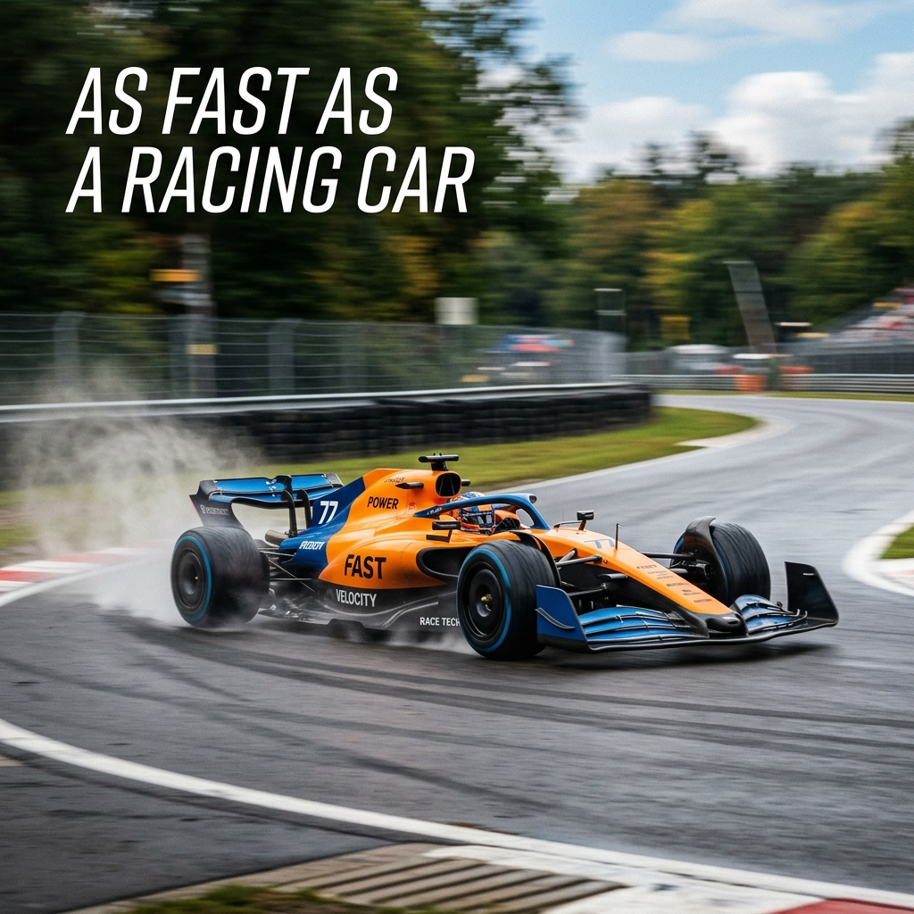 As fast as a racing car