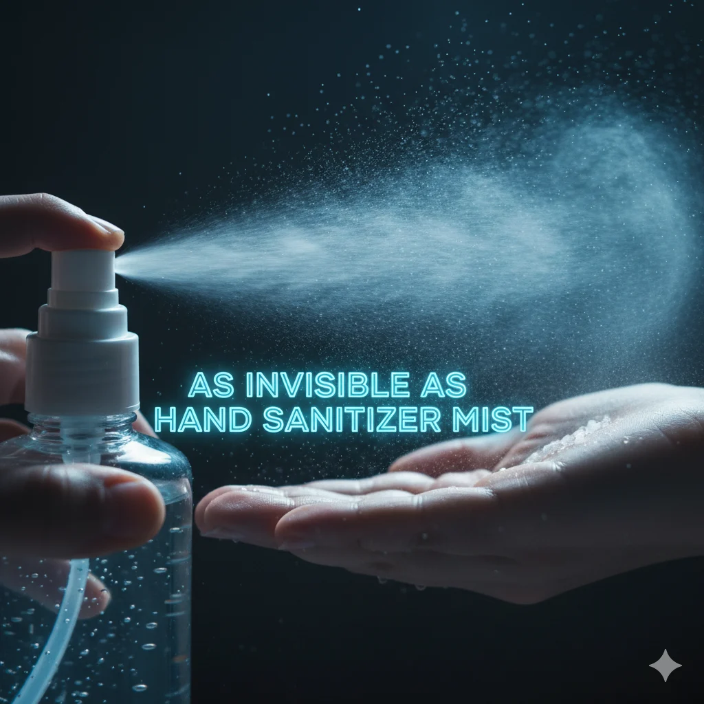 As invisible as hand sanitizer mist