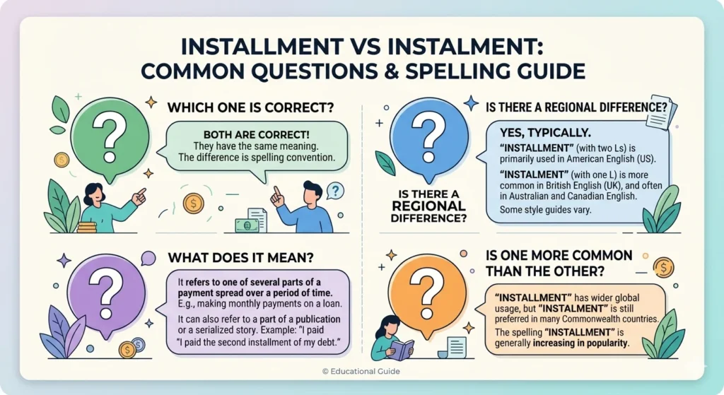 Installment vs Instalment