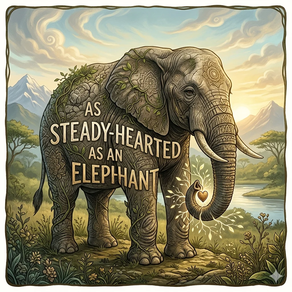 As steady-hearted as an elephant