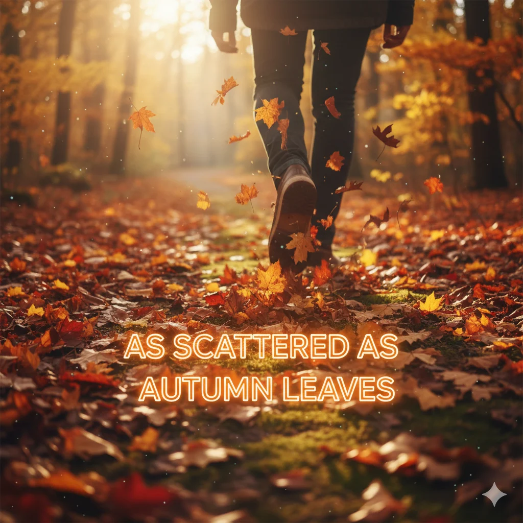 As scattered as autumn leaves