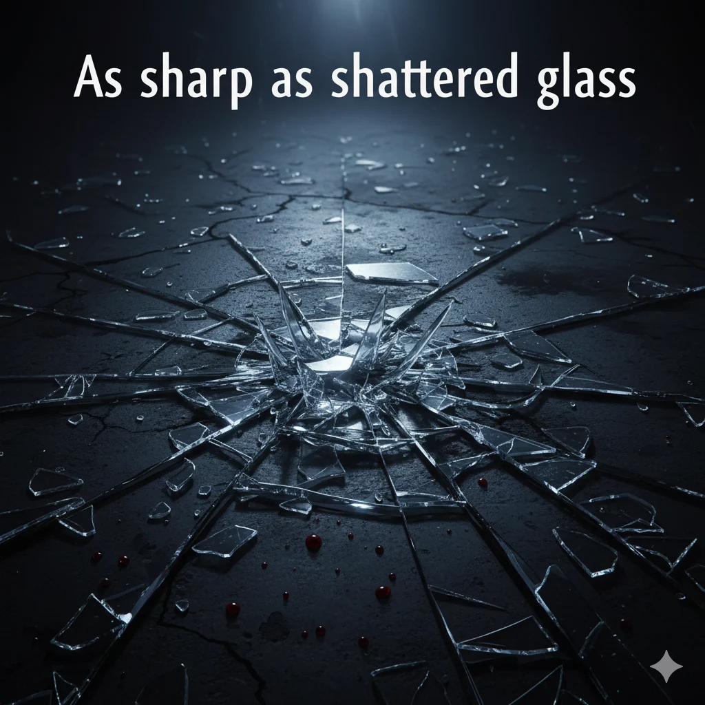 As sharp as shattered glass