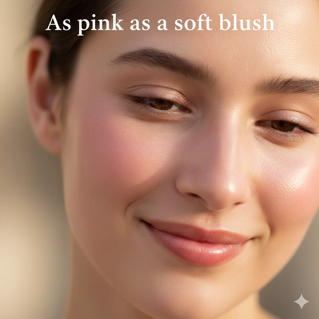As pink as a soft blush