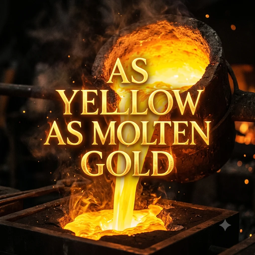  As yellow as molten gold