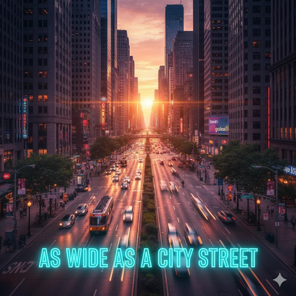 As wide as a city street