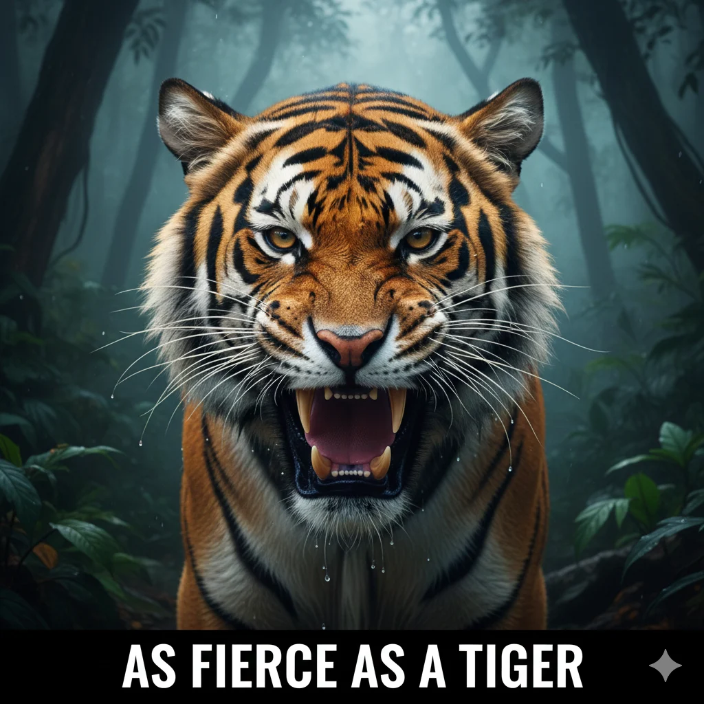 As fierce as a tiger