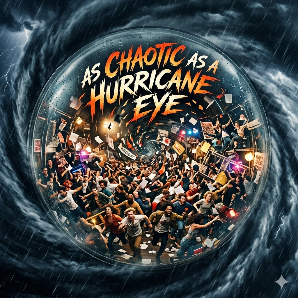 As chaotic as a hurricane eye