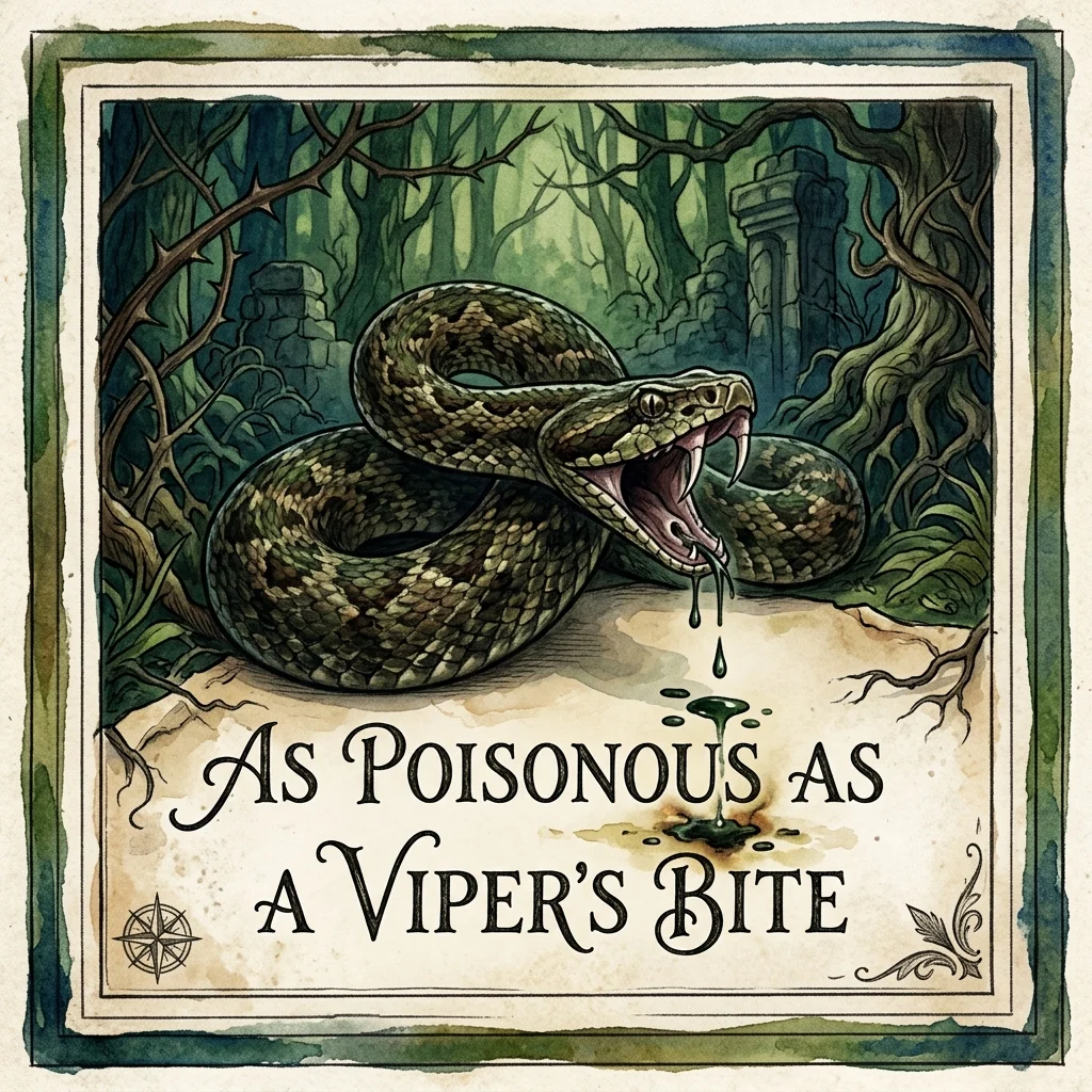 As poisonous as a viper’s bite