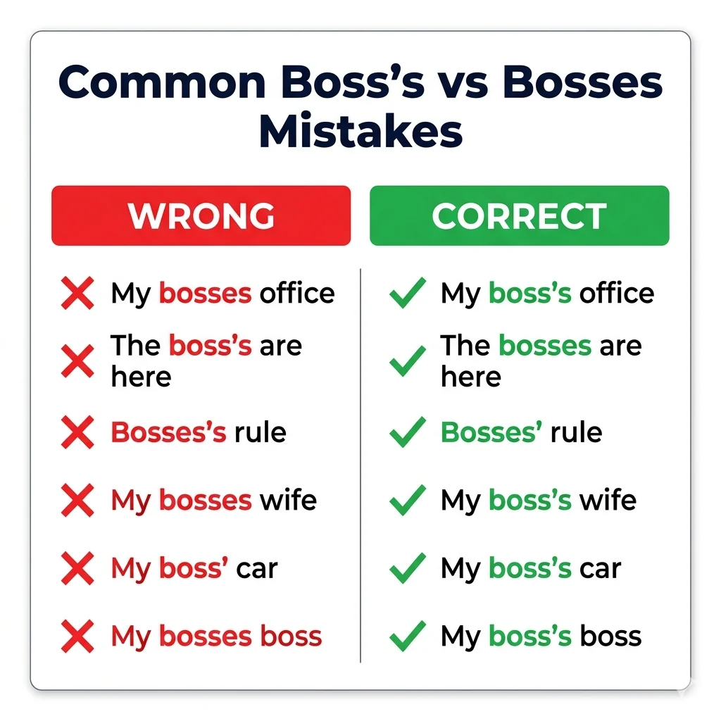Boss's vs Bosses