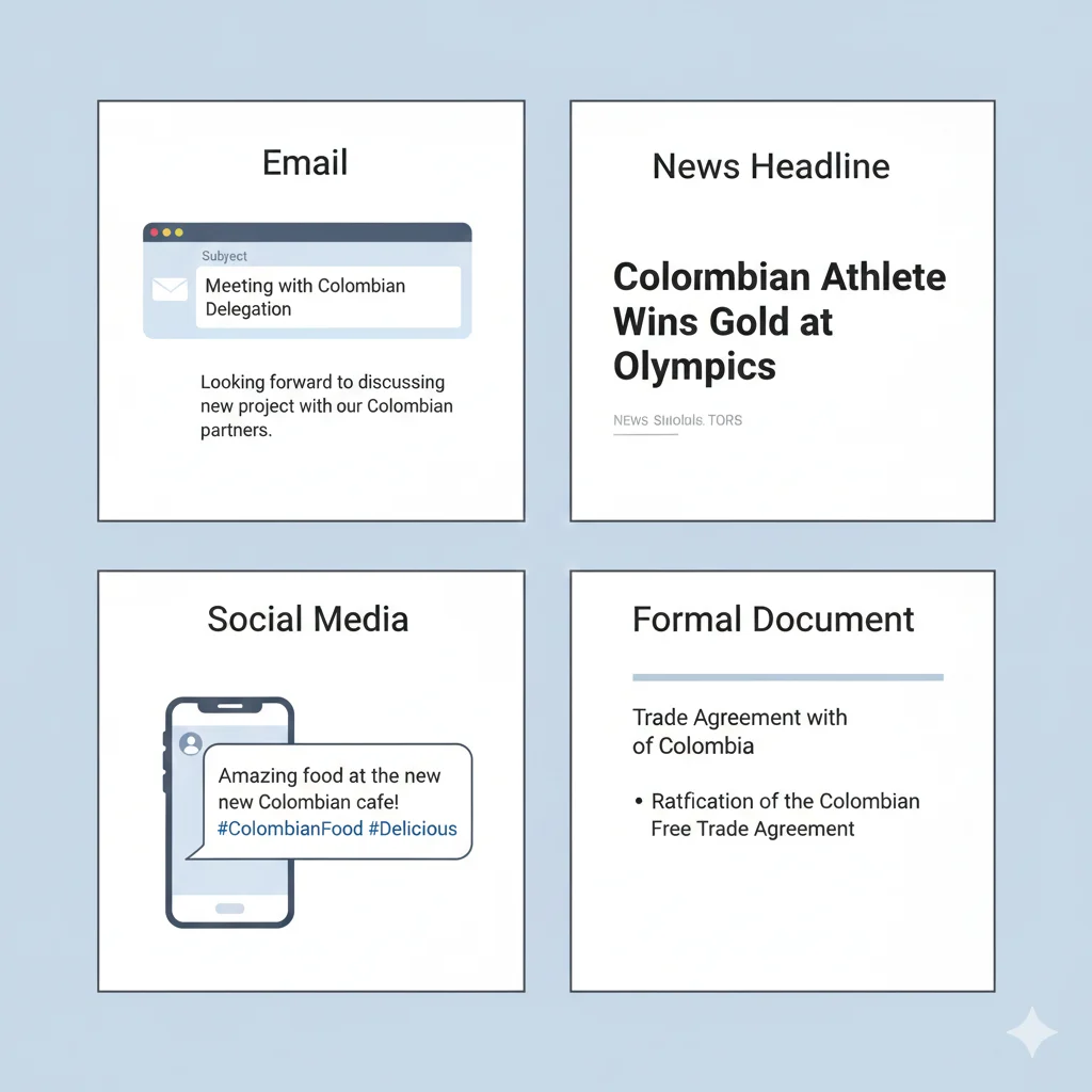 Columbian vs Colombian