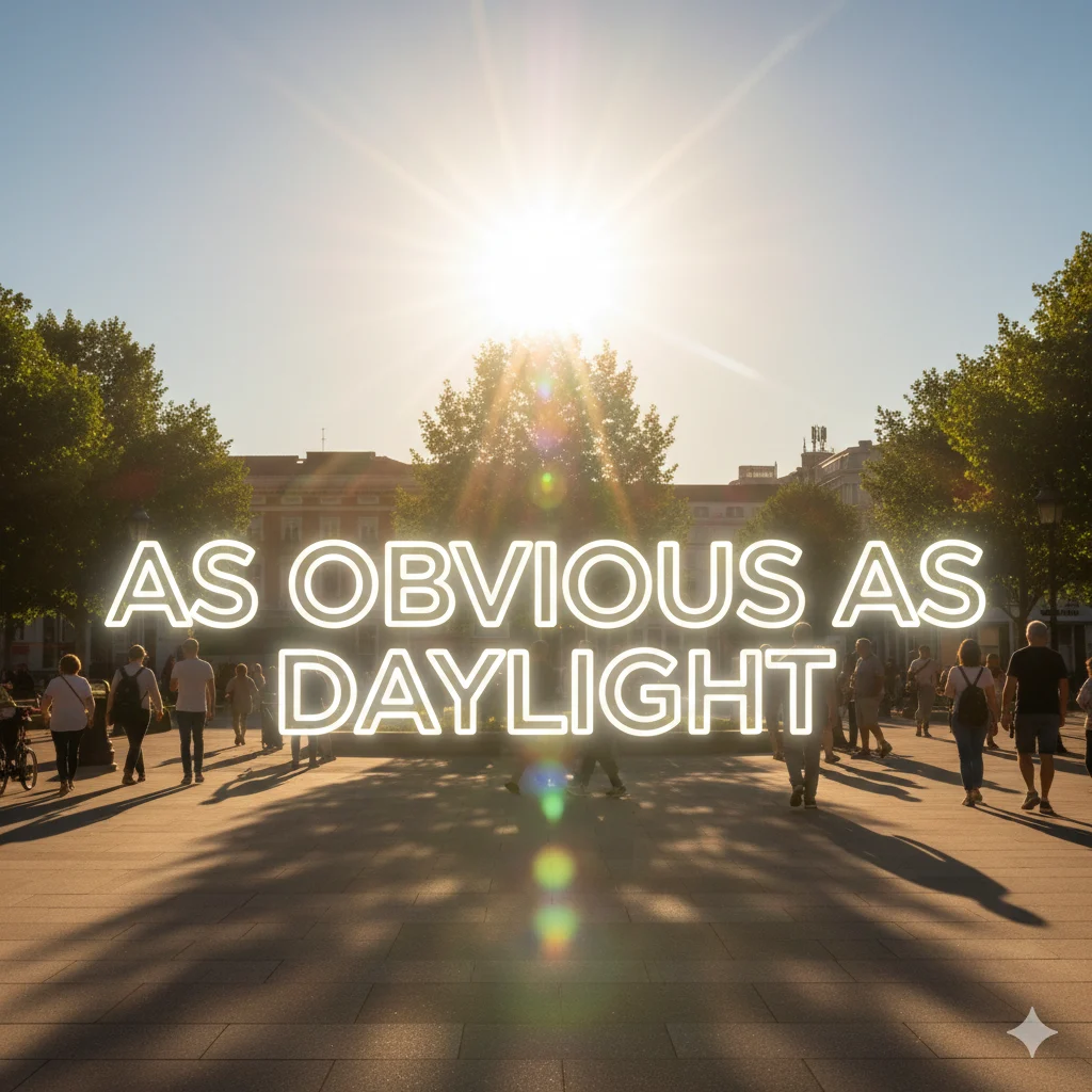  As obvious as daylight