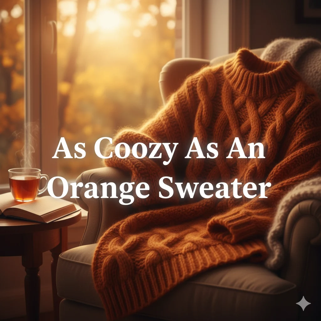 As cozy as an orange sweater