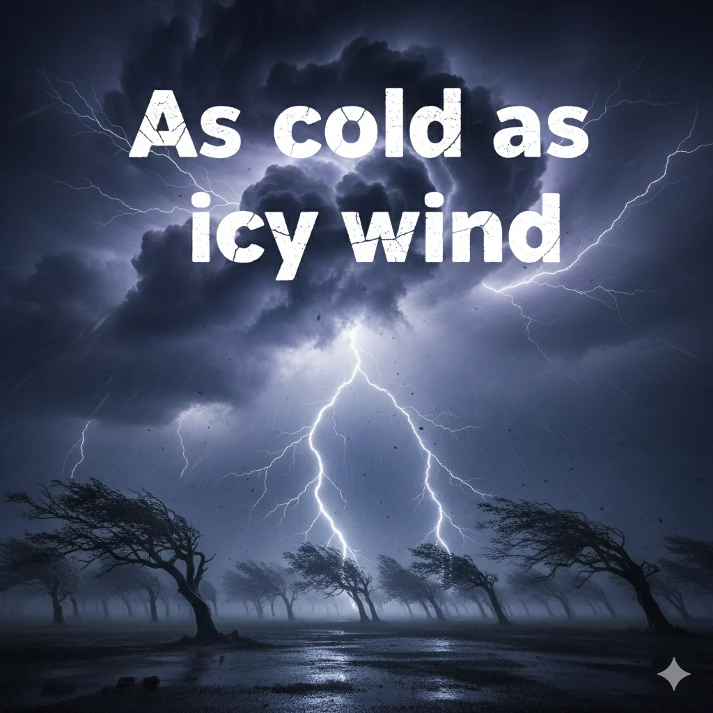 As cold as icy wind