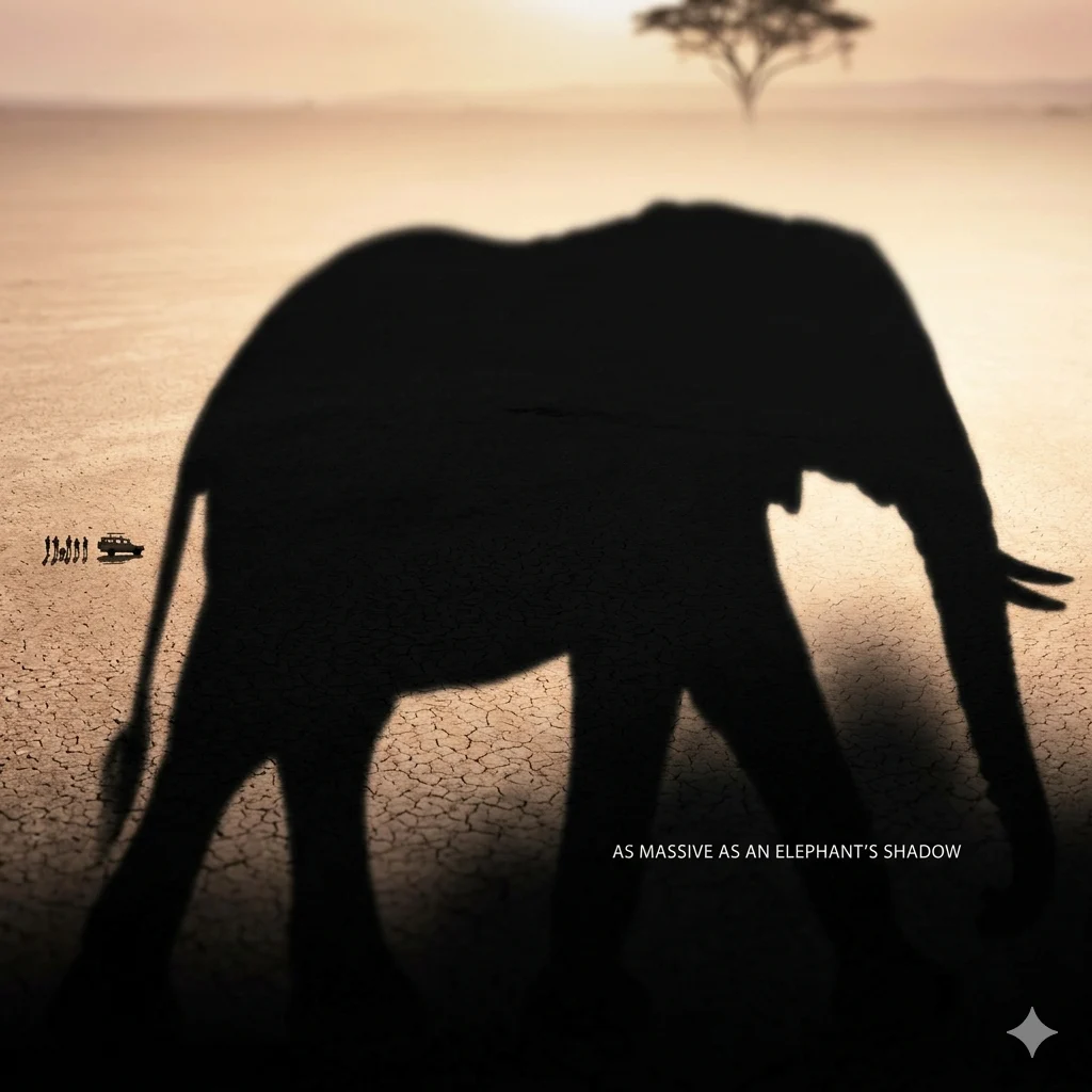 As massive as an elephant’s shadow