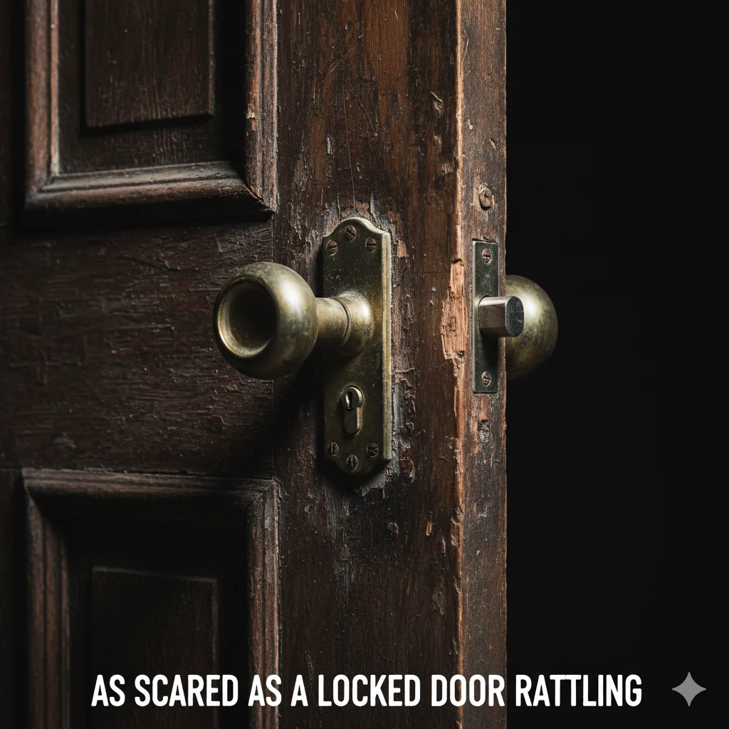 As scared as a locked door rattling