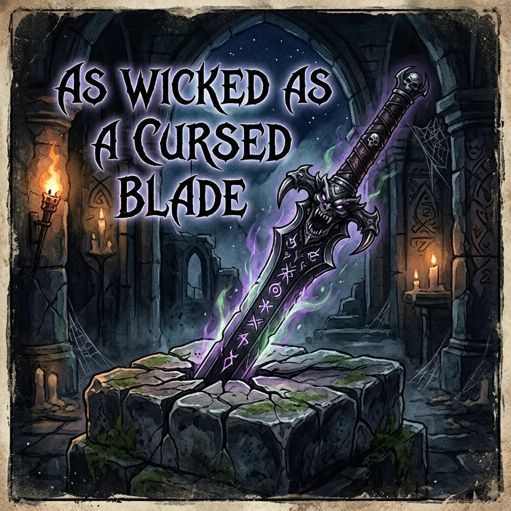 As wicked as a cursed blade