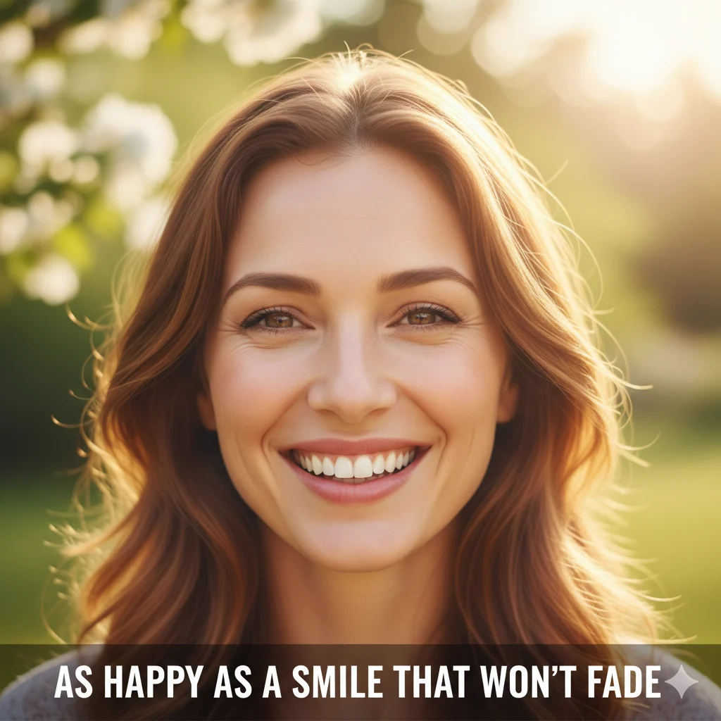 As happy as a smile that won’t fade 