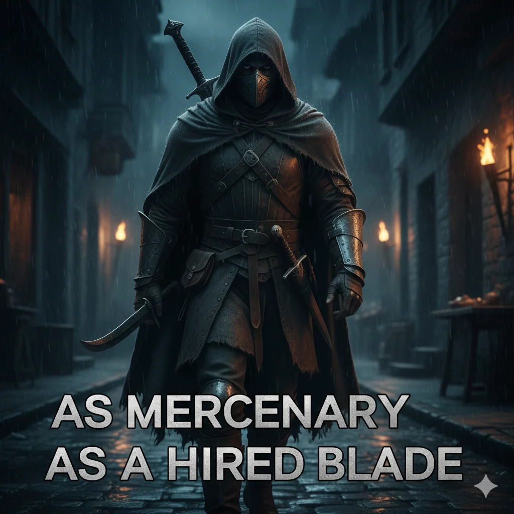 As mercenary as a hired blade 