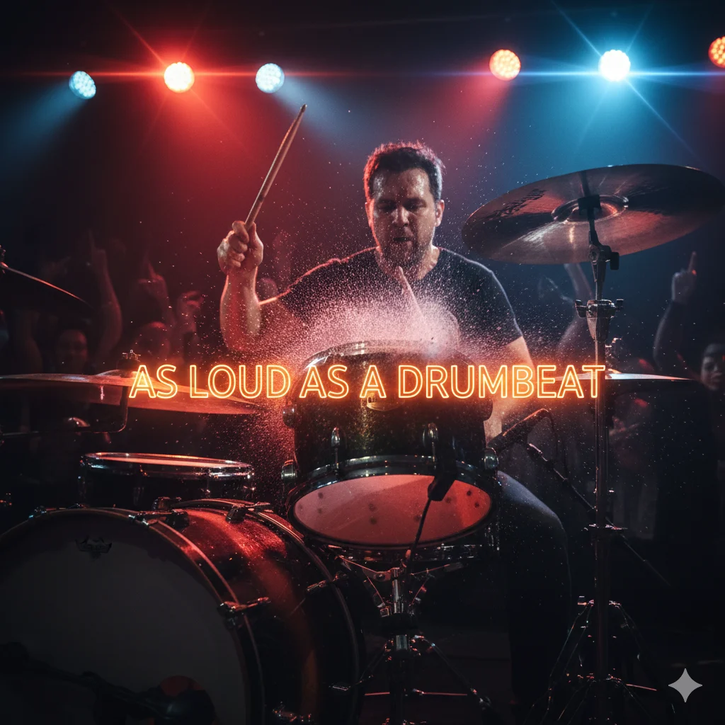 As loud as a drumbeat