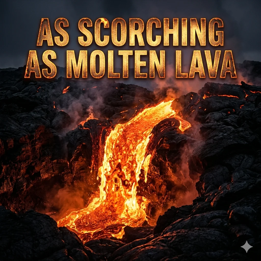 As scorching as molten lava
