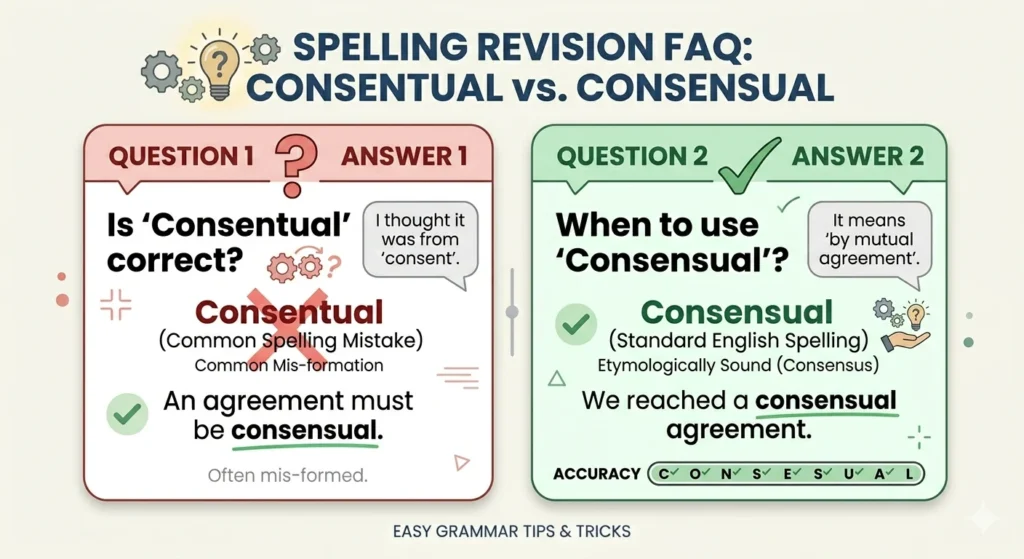 Consentual vs Consensual