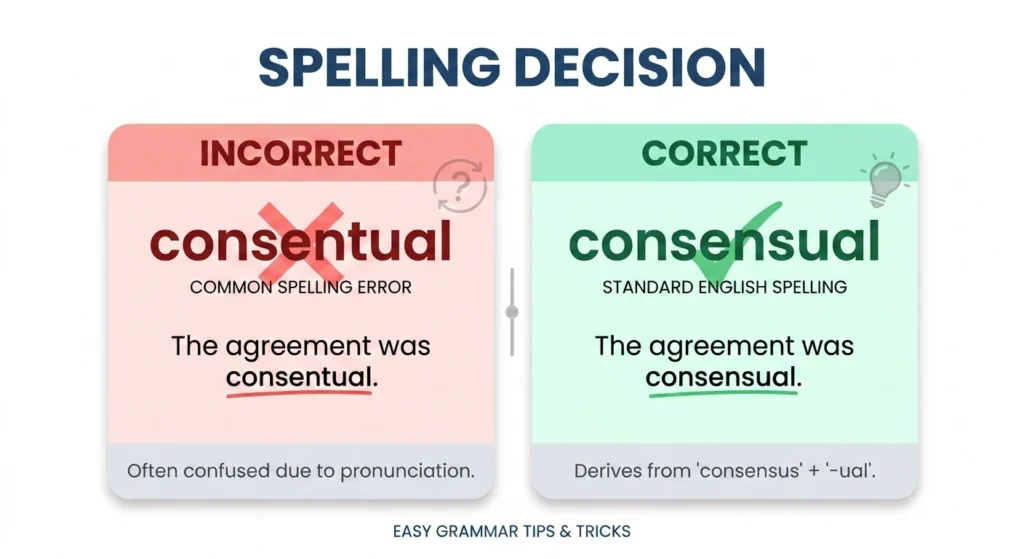 Consentual vs Consensual 