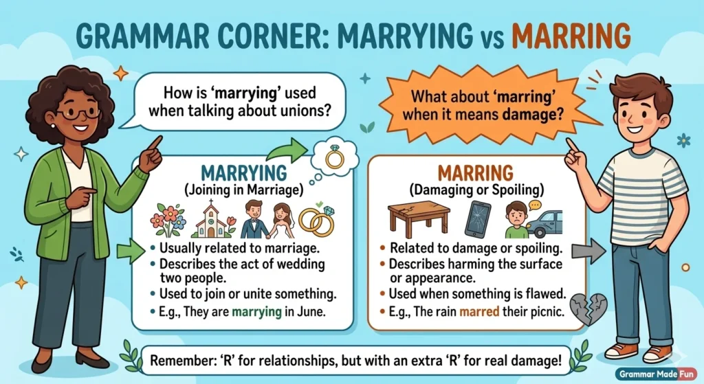 Marrying vs Marring 