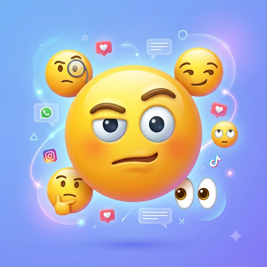 raised eyebrow emoji