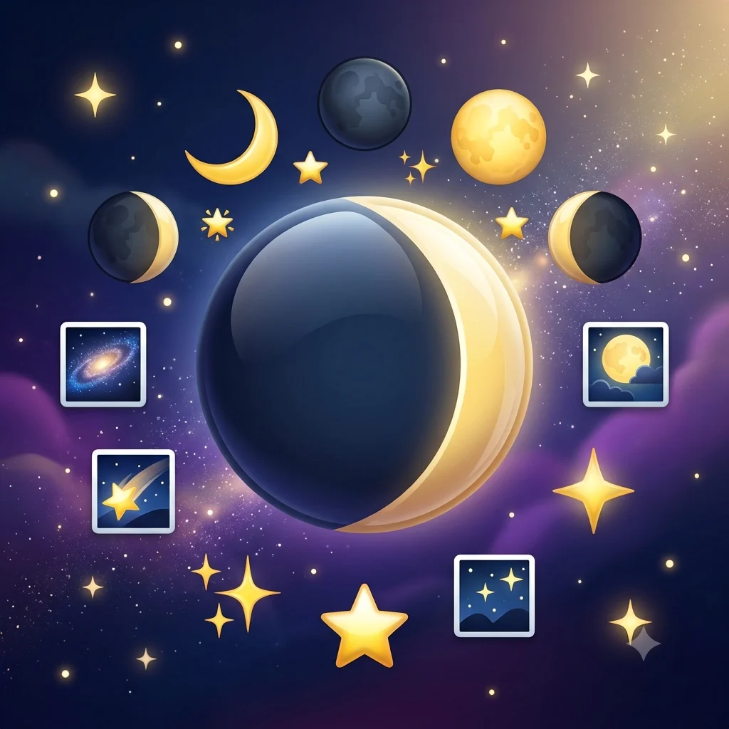 waxing crescent emoji